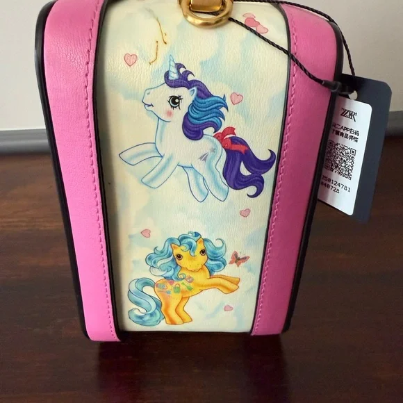 Moschino Pink and Multicolor Castle My Little Pony Bag - Picture 6 of 12